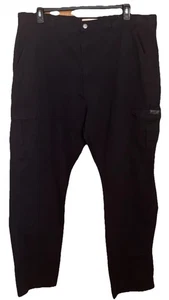 NWOT WRANGLER LEGACY MEN'S CARGO TWILL BLACK PANTS RELAXED FIT BOOT CUT 42/32 - Picture 1 of 4