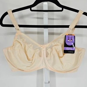 Reggiseno T Shirt Vintage Bali Donna Tg 40DD Comfort U Sfoderato Beige Chiaro NUOVO - Foto 1 di 4
