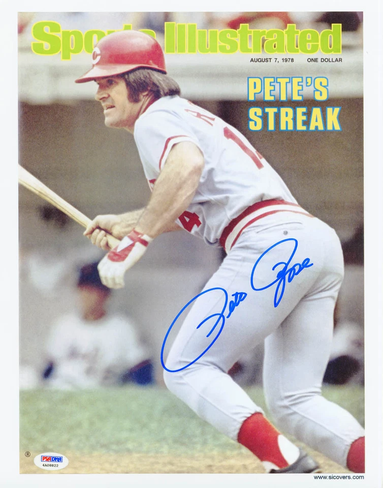 Pete Rose SIGNED Sports Illustrated 11x14 Cover Photo Reds HOF PSA AUTOGRAPHED - Image 1 of 1