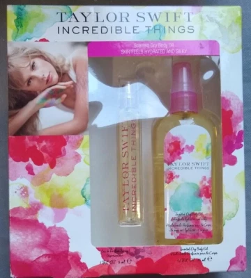 Juego de regalo de 2 piezas Taylor Swift Incredible Things perfume spray y aceite corporal seco perfumado Foto 1 de 2