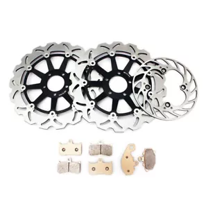 For Kawasaki Front Rear Brake Rotors Discs Pads Ninja 900 ZX-9R ZX9R 2002 2003 - Foto 1 di 14