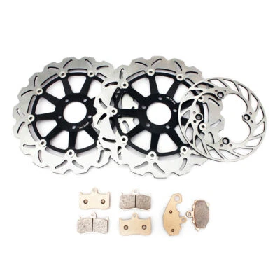 For Kawasaki Front Rear Brake Rotors Discs Pads Ninja 900 ZX-9R ZX9R 2002 2003 Foto 1 de 4