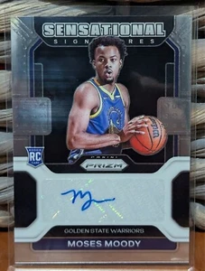 2021-22 Prizm Moses Moody Sensational Signatures RC Auto Golden State Warriors - Picture 1 of 3