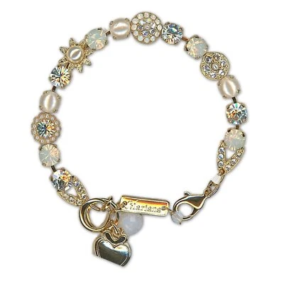 Bracelet by Mariana Woman Timeless Pearl and Clear Swarovski Crystals - Image 1 of 4