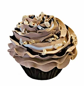 Cupcakes y pasteles falsos comida artificial Rocky Road Cupcake DEZICAKES - Imagen 1 de 8