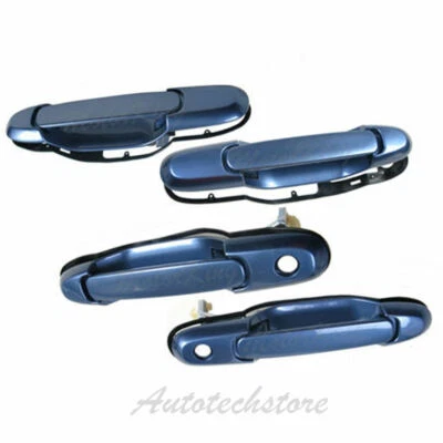 Set 4pcs Outside Door Handle For 98 99-03 Toyota Sienna Denim Blue Mica 8L9 DS61 - Image 1 of 4