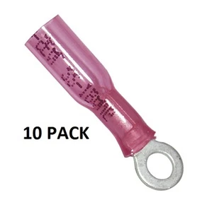 PAQUETE DE 10 #8 ANILLO TÉRMICO AISLADO TERMINAL NAILON ROJO 18-22GA 191640086-10 UNPK - Imagen 1 de 2