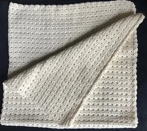 Baby Blanket Cotton Yarn Natural - Picture 1 of 3