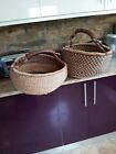 2 X African Round Large Market Shopping Baskets  15" Dia