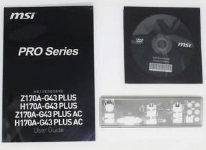 MSI Z170A-G43 Plus - SET Handbuch ATX IO Shield Slotblende Treiber CD (#25565) - Bild 1 von 1