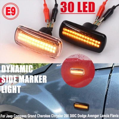 2PCS For Jeep Commander Compass Patriot Liberty LED Dynamic Side Marker Light - Image 1 of 4