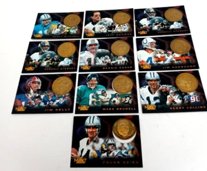 1996 PINNACLE MINT COLLECTION OF (10) CARDS WITH BRASS COINS - Picture 1 of 4