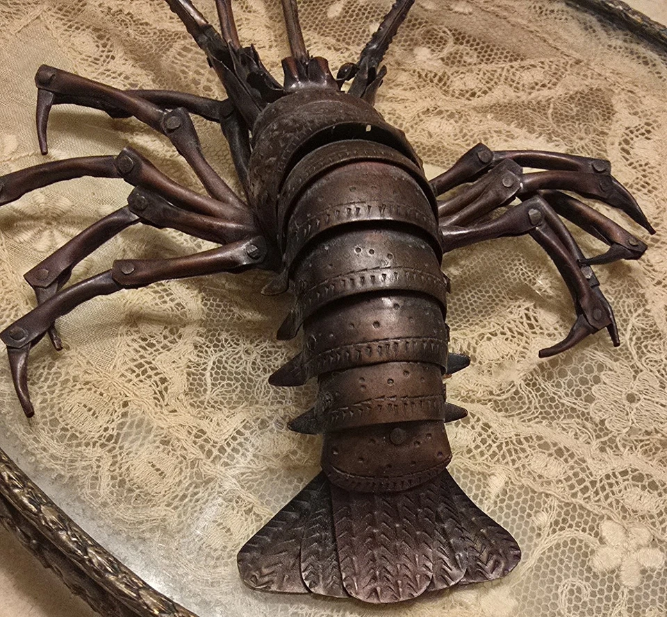  Figura Camarón Móvil Jizai Cobre. ANTIGÜEDAD RARA.  Foto 1 de 4