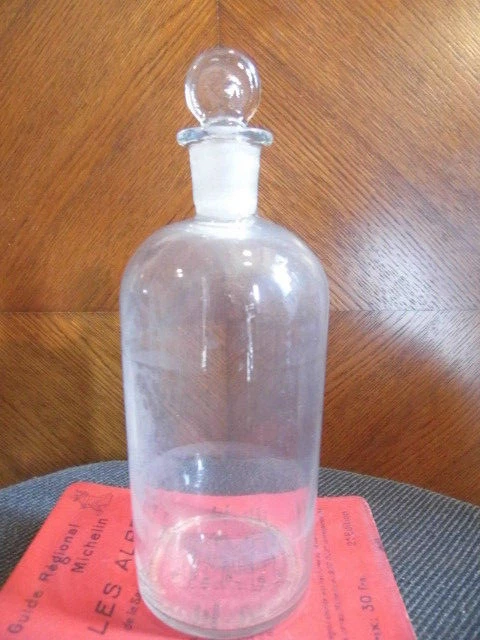 Bouteille,flacon, fiole  pharmacie,apothicaire,droguerie curiosité , verre 19éme - Photo 1/1