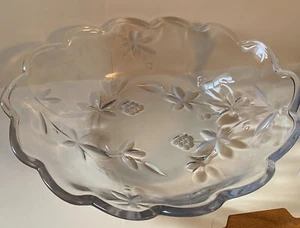 Kristall Mikasa Garten Terrasse Muster klar geätzt und mattiert 13" x 10" x 4" - Bild 1 von 4