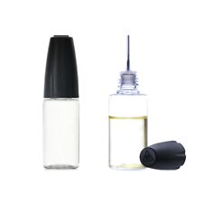 10/15/20/30ml Black/Clear Empty Refillable Plastic Needle Tip PET Dropper Bottle