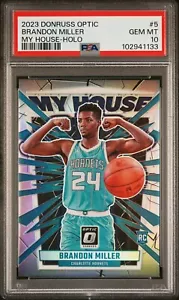 Brandon Miller OPTIC My House SILVER ROOKIE Donruss 2023 #5 PSA 10 - Picture 1 of 2