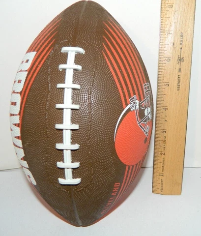 Cleveland Browns NFL Kids YOUTH SIZE Football Rubber BALL TAILGATE Party dog toy Cover