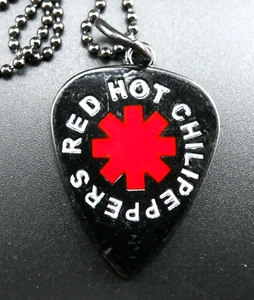 Red Hot Chili Peppers Necklace New Pendant Guitar Pick Blood Sugar Sex Magik - Picture 1 of 12