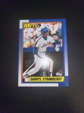 1990 Topps Baseball Card Darryl Strawberry #600 New York Mets