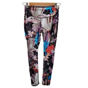Calia Womens Floral Athletic Leggings Pants XS Multicolor Yoga Workout Stretch - Picture 1 of 9