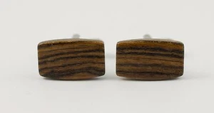Bocote Wood Cufflinks Exotic Hardwood - Picture 1 of 3