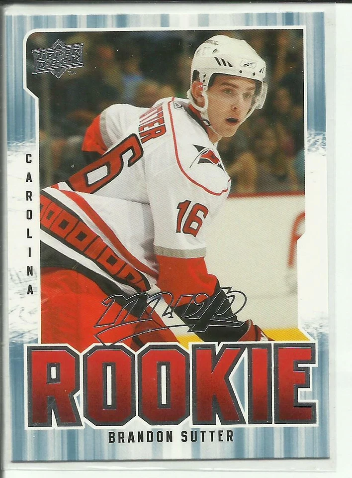 2008-09 Upper Deck MVP Rookie #363 Brandon Sutter Carolina Hurricanes - Image 1 of 2