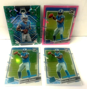 2023 Mosaik Hendon Haken grün Mosaik #322 & Optik rosa & 2 Basis Detroit Lions - Bild 1 von 5