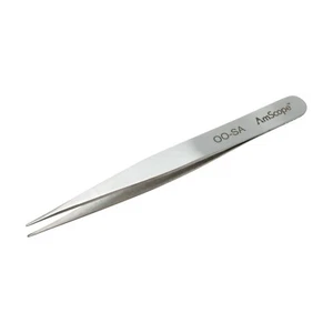 AmScope High Precision 4 1/2 in. Straight Flat Edge Tweezers - FREE Ship - Picture 1 of 6