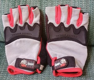 Guantes de trabajo profesionales sin dedos Grease Monkey 22103 para hombre - gris/negro grandes - Imagen 1 de 5