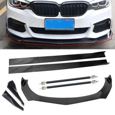 For E90 E92 E93 Front Bumper Lip Splitter Spoiler Rear Carbon Fiber Look Body K - Image 1 of 4