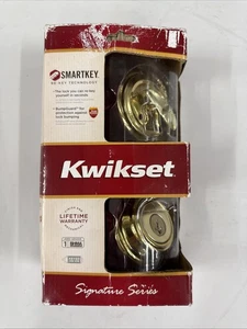 Cerrojo monocilíndrico de latón pulido Kwikset grado 1 modelo de seguridad 99800-087 - Imagen 1 de 6