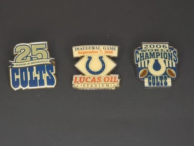 Indianapolis Colts RARE Pin Lot: Super Bowl XLI, Lucas Oil Stadium, 25 Yrs - Image 1 of 2