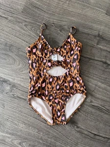 Art Class Chita print Pink Swimming bodysuit Girl’s size 14 - Picture 1 of 3