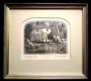 SIGNED/Ltd 87/250 - Graham Clarke Etching 'November' - Framed and Glazed Print - Picture 1 of 5