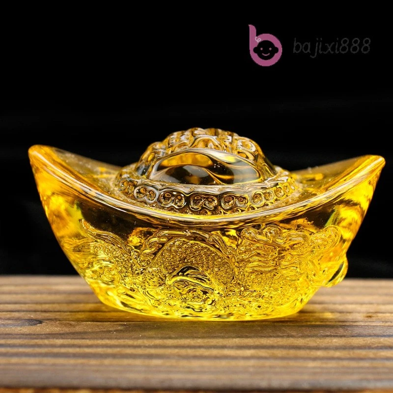 Citrine Yuanbao Carving Chinese Dragon Mascot Feng Shui Handicrafts Decoration  - Image 1 of 4