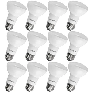 Luxrite BR20 LED Light Bulbs 6.5W=45W Natural White Dimmable 460LM E26 12 Pack - Picture 1 of 7