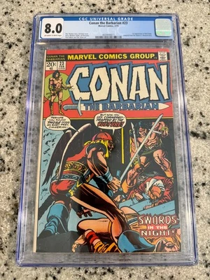 Libro de historietas de Marvel Conan el Bárbaro # 23 clasificación CGC 8,0 1ª Sonja Roja JH13 Foto 1 de 4