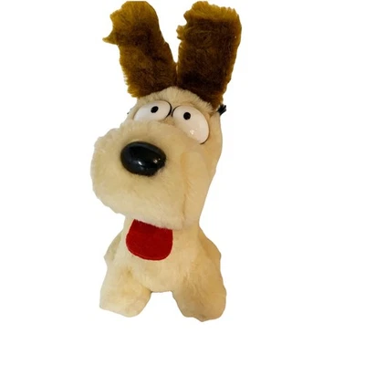 Vintage Dakin Garfield Odie Yellow Puppy Dog Stuffed Animal Plush Toy 6” 1983 - Image 1 of 4