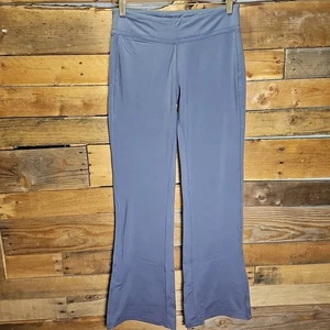 Alo Cool Fit Yogahose mittelblau/grau High-Waist weites Bein Hose Leggings  - Bild 1 von 7