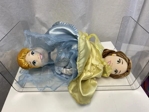 Plush Bell And Cinderalla Flip Doll Reversible Pre Owned  - Picture 1 of 6