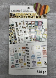 Recollections PETS PLANNER Sticker Book~20 Sheets~670 pcs.~Nice! New! - Picture 1 of 6