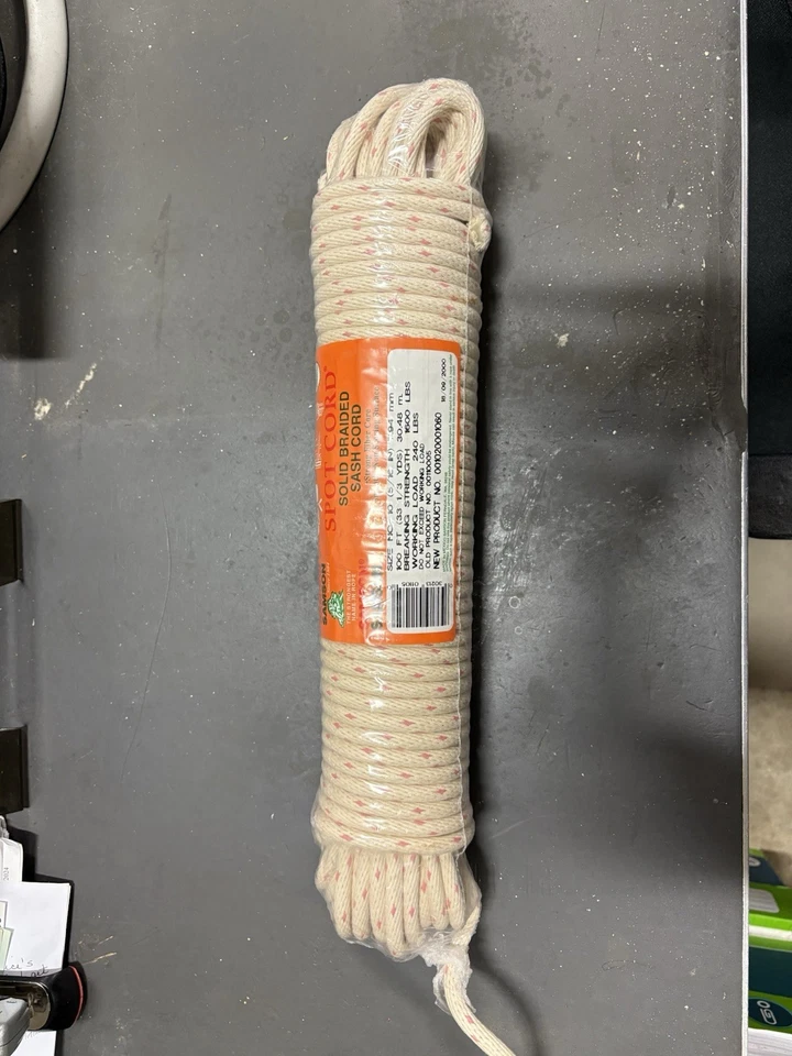 Samson Solid Braided Sash Cord 100 FT 5/16" Size No. 10 Strength 1,600 LBS #10