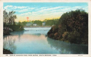 South Meriden Connecticut Dam Hanover Bridge Water Vintage Postcard - Picture 1 of 2