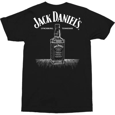 Jack Daniels Black JD Bottle Straight Logo T-Shirt 02-335-113-XXL - Image 1 of 2
