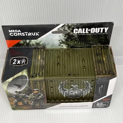 Mega Bloks Construx Call of Duty 丛林 Satcom 军械库 全新带盒 密封建筑 — 第 1/4 张图片
