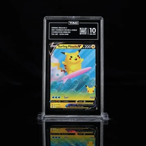 Cartas Pokémon Surfing Pikachu V 008/025 Arte Completo Celebraciones - ETIQUETA 10 *RANGO 1* - Imagen 1 de 2
