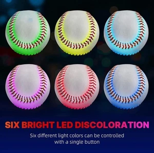 5er Pack JIOBOLION LED beleuchtet Baseball für Nachtspiele, Werfen & Üben. - Bild 1 von 12