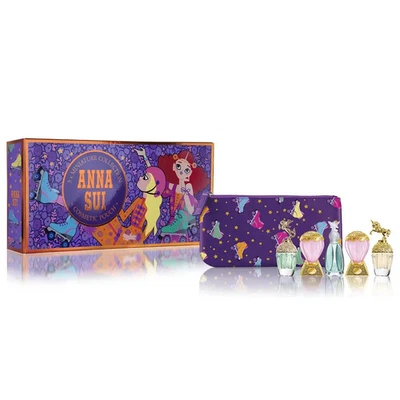 Anna Sui 5 x 0,17 oz/5 ml coleção miniatura conjunto de presente com bolsa - Imagem 1 de 2