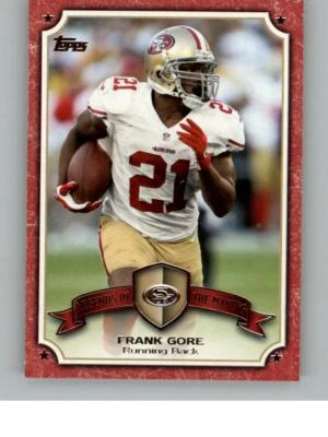 2013 Topps Frank Gore LM-FG Legends in the Making San Francisco 49ers - Image 1 of 2